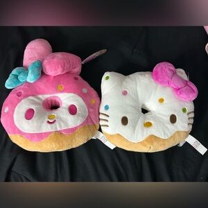 Hello Kitty and My Melody Donut Plush Set